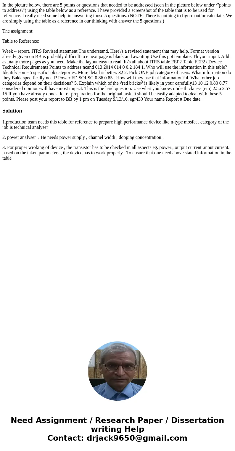 In the picture below, there are 5 points or questions that needed to be addressed (seen in the picture below under \ In the picture below, there are 5 points or questions that needed to be addressed (seen in the picture below under \