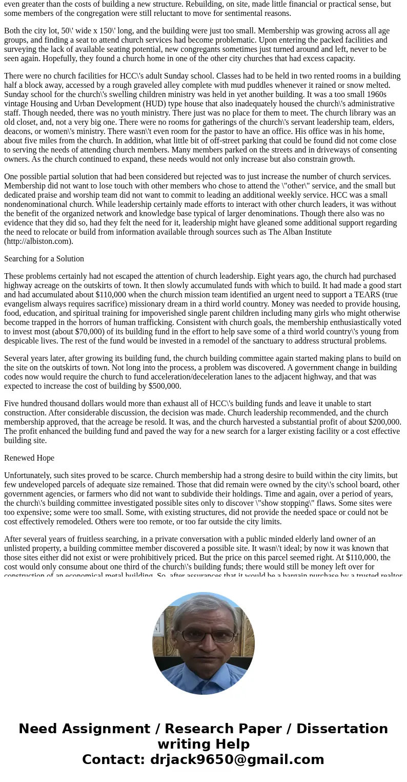 Opportunity or temptation? Journal of Case Studies Introduction Their facility was just too small. Steady growth had them bursting at the seams. Finally, after  Opportunity or temptation? Journal of Case Studies Introduction Their facility was just too small. Steady growth had them bursting at the seams. Finally, after