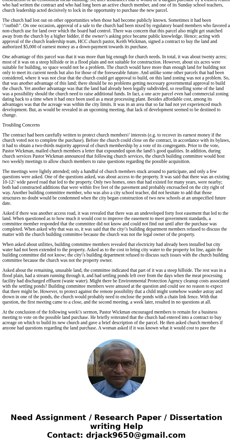 Opportunity or temptation? Journal of Case Studies Introduction Their facility was just too small. Steady growth had them bursting at the seams. Finally, after  Opportunity or temptation? Journal of Case Studies Introduction Their facility was just too small. Steady growth had them bursting at the seams. Finally, after