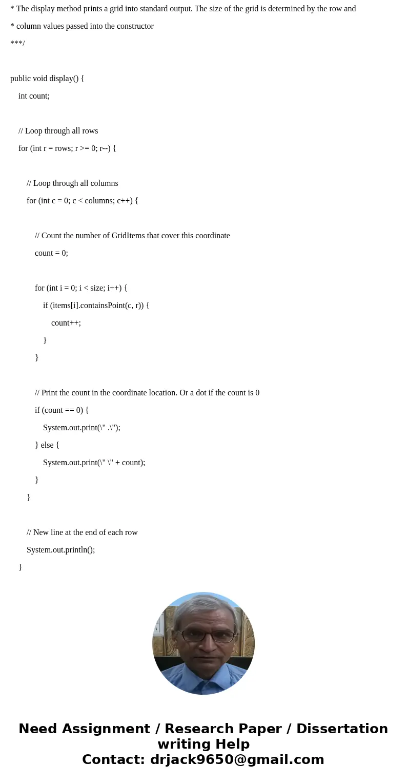 Part 1 - Written Answers Download the GridWriter.zip file and examine the classes. Carefully read through the code and note any statements that you do not under Part 1 - Written Answers Download the GridWriter.zip file and examine the classes. Carefully read through the code and note any statements that you do not under