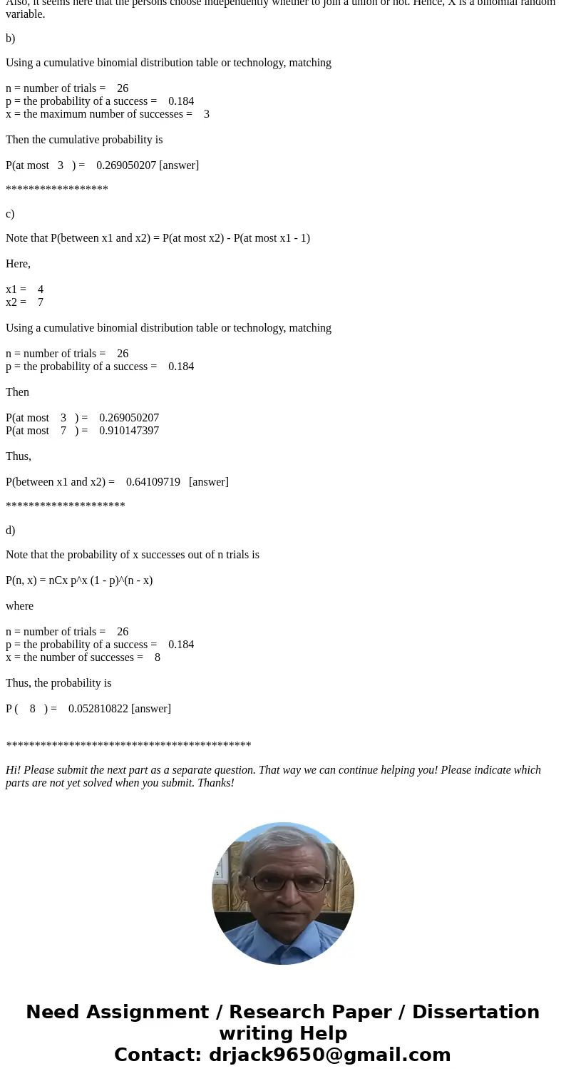 Please help with the following statistics question, There is some evidence to suggest that businesses are moving out of states where unions are prevalent. In Ca Please help with the following statistics question, There is some evidence to suggest that businesses are moving out of states where unions are prevalent. In Ca