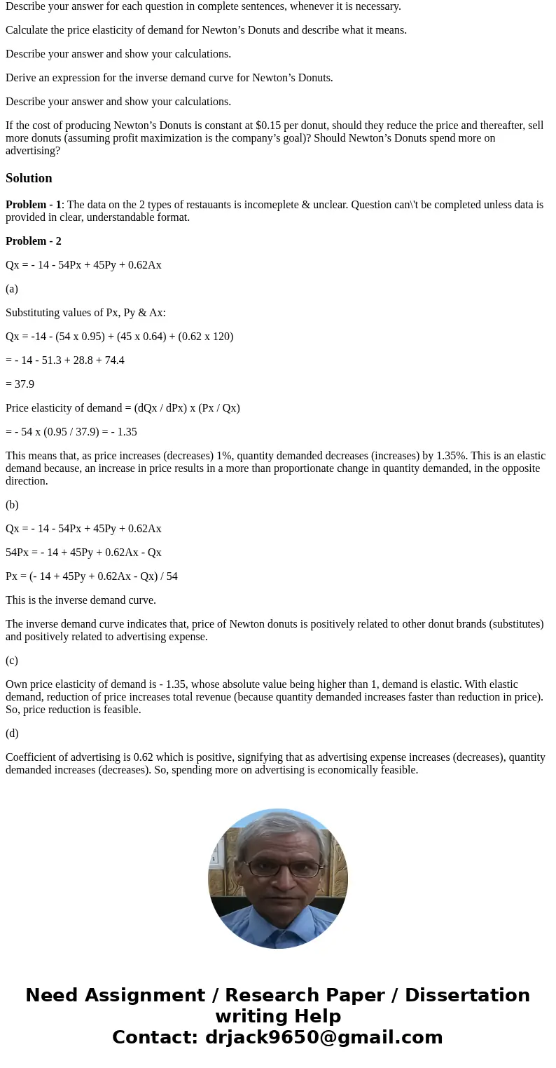 Problem 1: Patricia is researching venues for a restaurant business. She is evaluating three major attributes that she considers important in her choice: taste, Problem 1: Patricia is researching venues for a restaurant business. She is evaluating three major attributes that she considers important in her choice: taste,