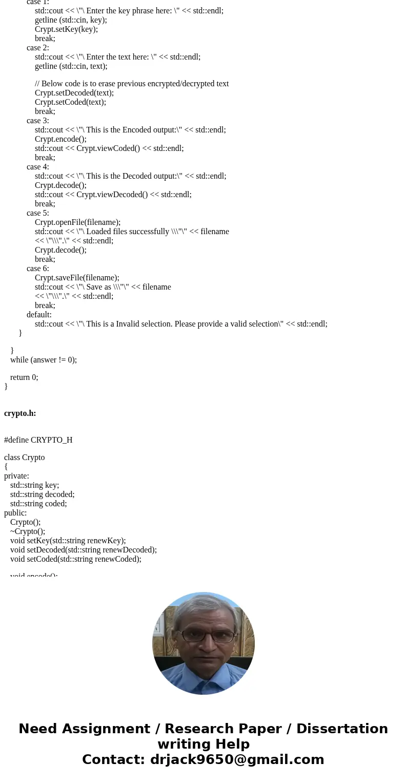 PROGRAM DESCRIPTION: The purpose of this programming project is write a C++ program to implement a simple polyalphabetic cryptoeystem that incorporates topics   PROGRAM DESCRIPTION: The purpose of this programming project is write a C++ program to implement a simple polyalphabetic cryptoeystem that incorporates topics