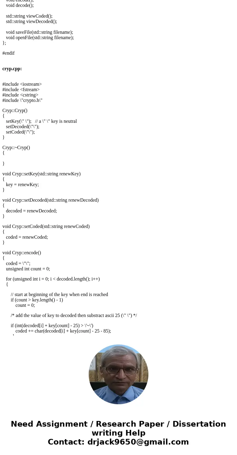 PROGRAM DESCRIPTION: The purpose of this programming project is write a C++ program to implement a simple polyalphabetic cryptoeystem that incorporates topics   PROGRAM DESCRIPTION: The purpose of this programming project is write a C++ program to implement a simple polyalphabetic cryptoeystem that incorporates topics