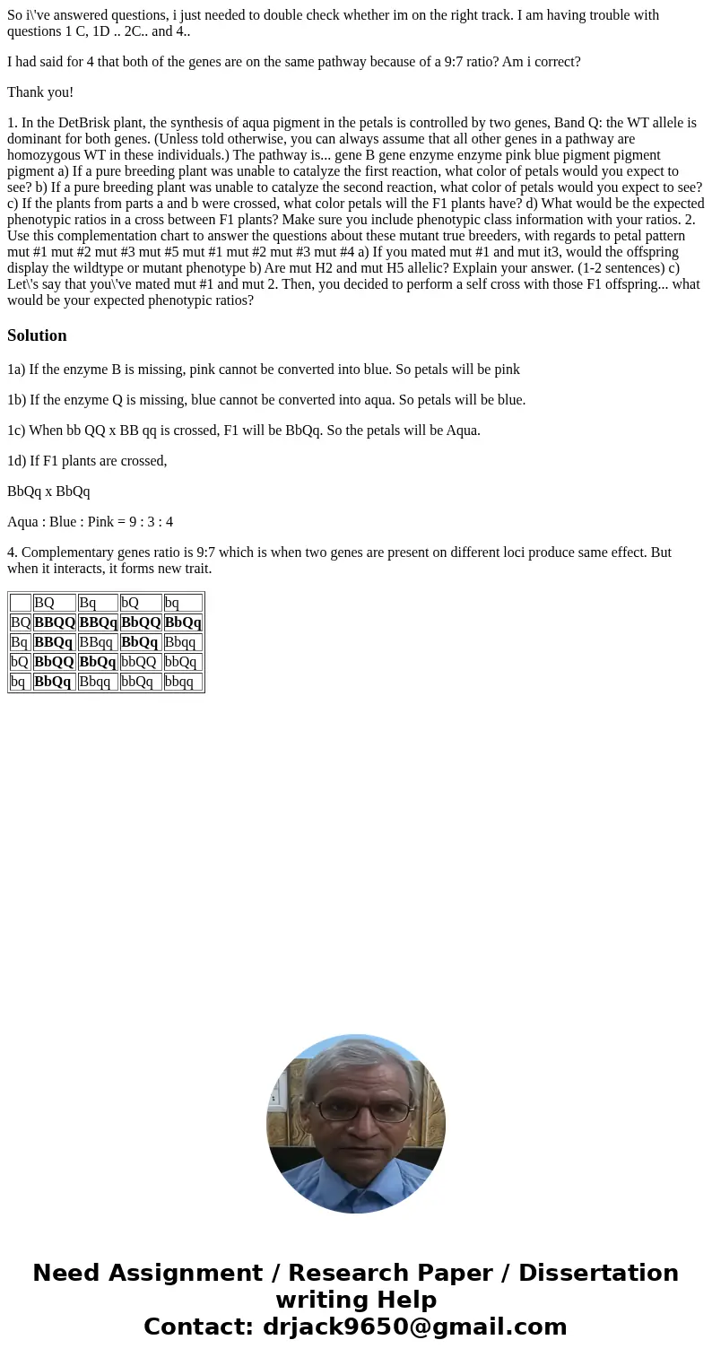 So i\'ve answered questions, i just needed to double check whether im on the right track. I am having trouble with questions 1 C, 1D .. 2C.. and 4.. I had said  So i\'ve answered questions, i just needed to double check whether im on the right track. I am having trouble with questions 1 C, 1D .. 2C.. and 4.. I had said