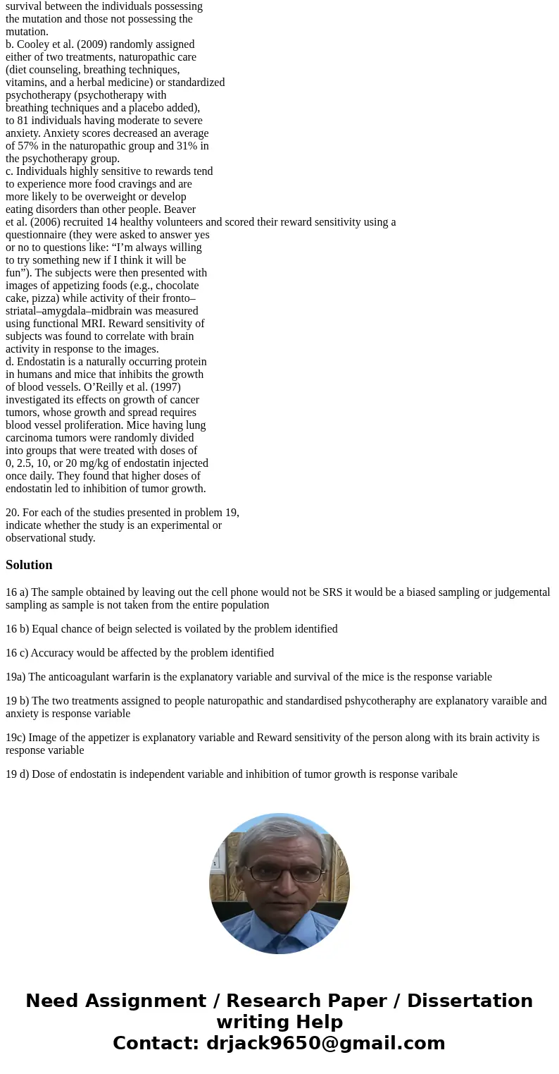 Statistics question from \ Statistics question from \