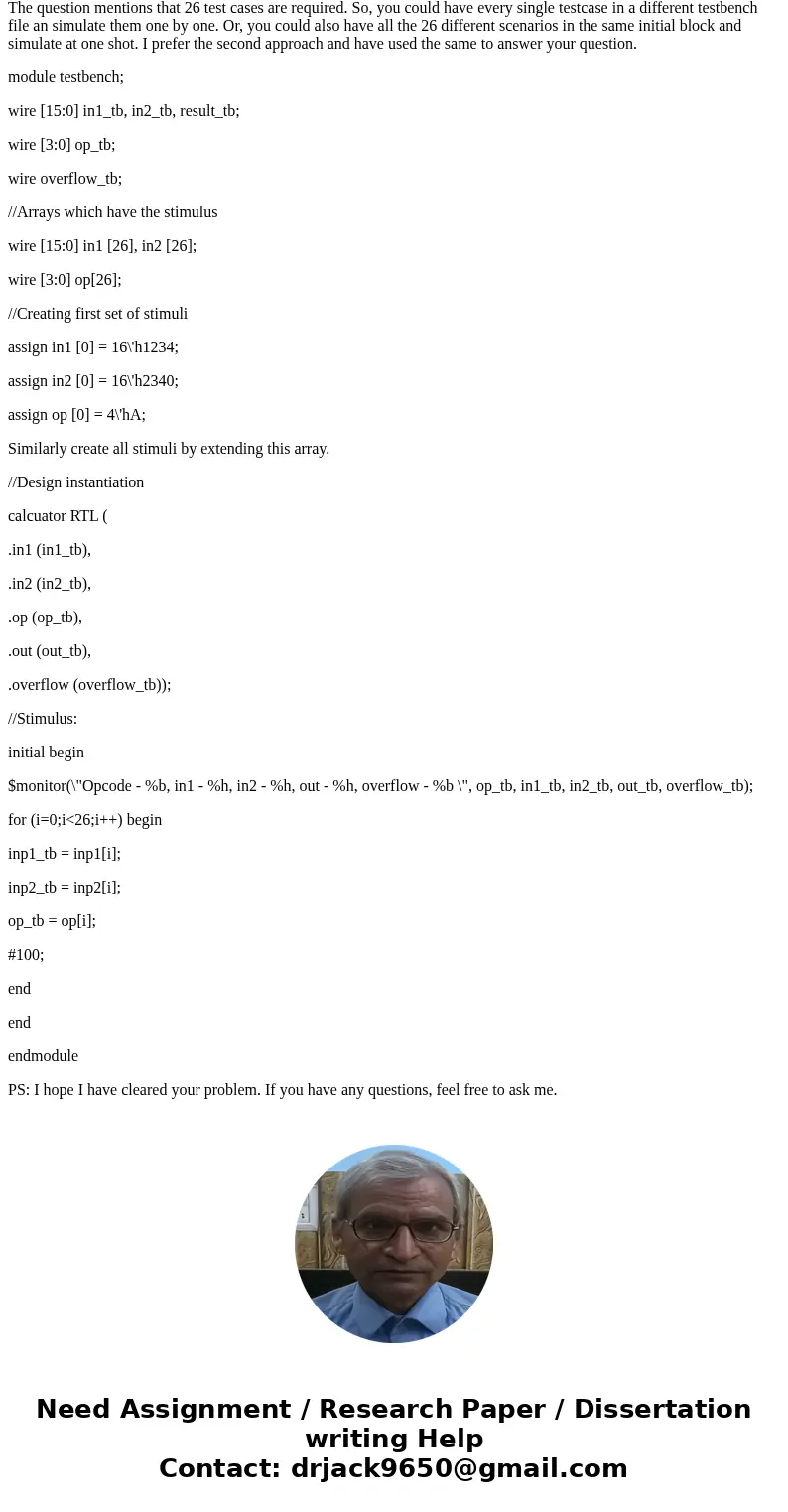 TESTBENCH HELP: You must test all the opCodes. Test when in1 is positive and when it is negative, and when in2 is positive and when it is negative. Test values  TESTBENCH HELP: You must test all the opCodes. Test when in1 is positive and when it is negative, and when in2 is positive and when it is negative. Test values