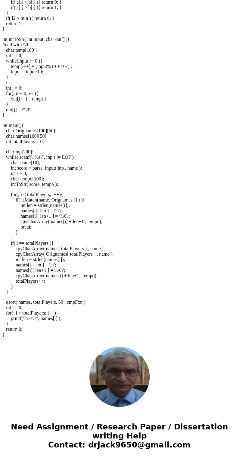 Thank you. 2) (10 points) Assuming there is an offline game, once players finish the game, the final score would be stored in a score file. Now we have multiple Thank you. 2) (10 points) Assuming there is an offline game, once players finish the game, the final score would be stored in a score file. Now we have multiple