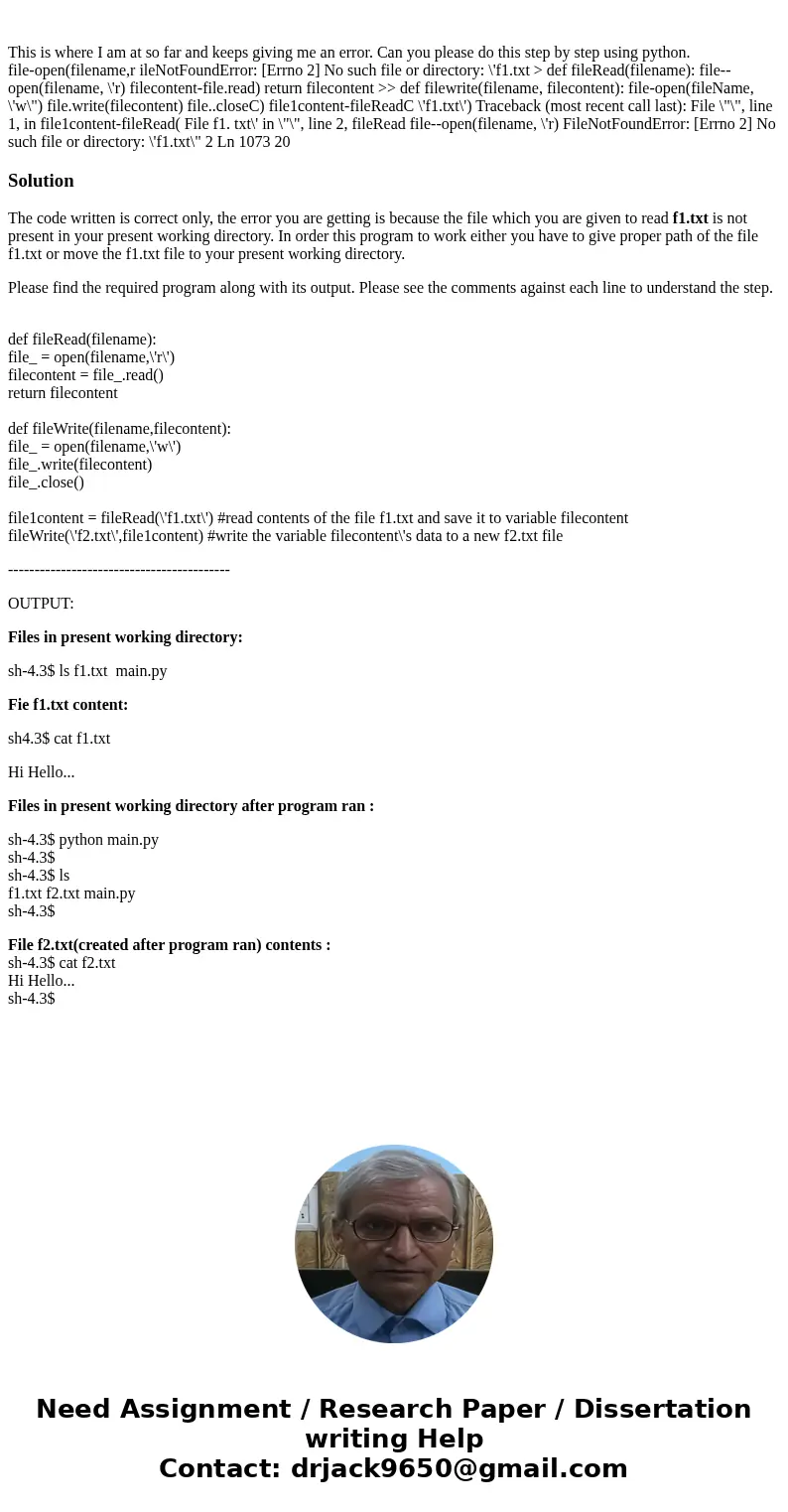  This is where I am at so far and keeps giving me an error. Can you please do this step by step using python. file-open(filename,r ileNotFoundError: [Errno 2] N