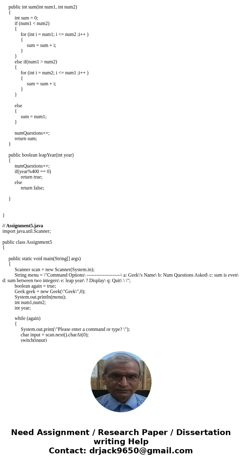 Write a class definition (not a program, there is no main method) named Geek (saved in a file Geek.java) that models a person who is a geek. For our purposes, a Write a class definition (not a program, there is no main method) named Geek (saved in a file Geek.java) that models a person who is a geek. For our purposes, a