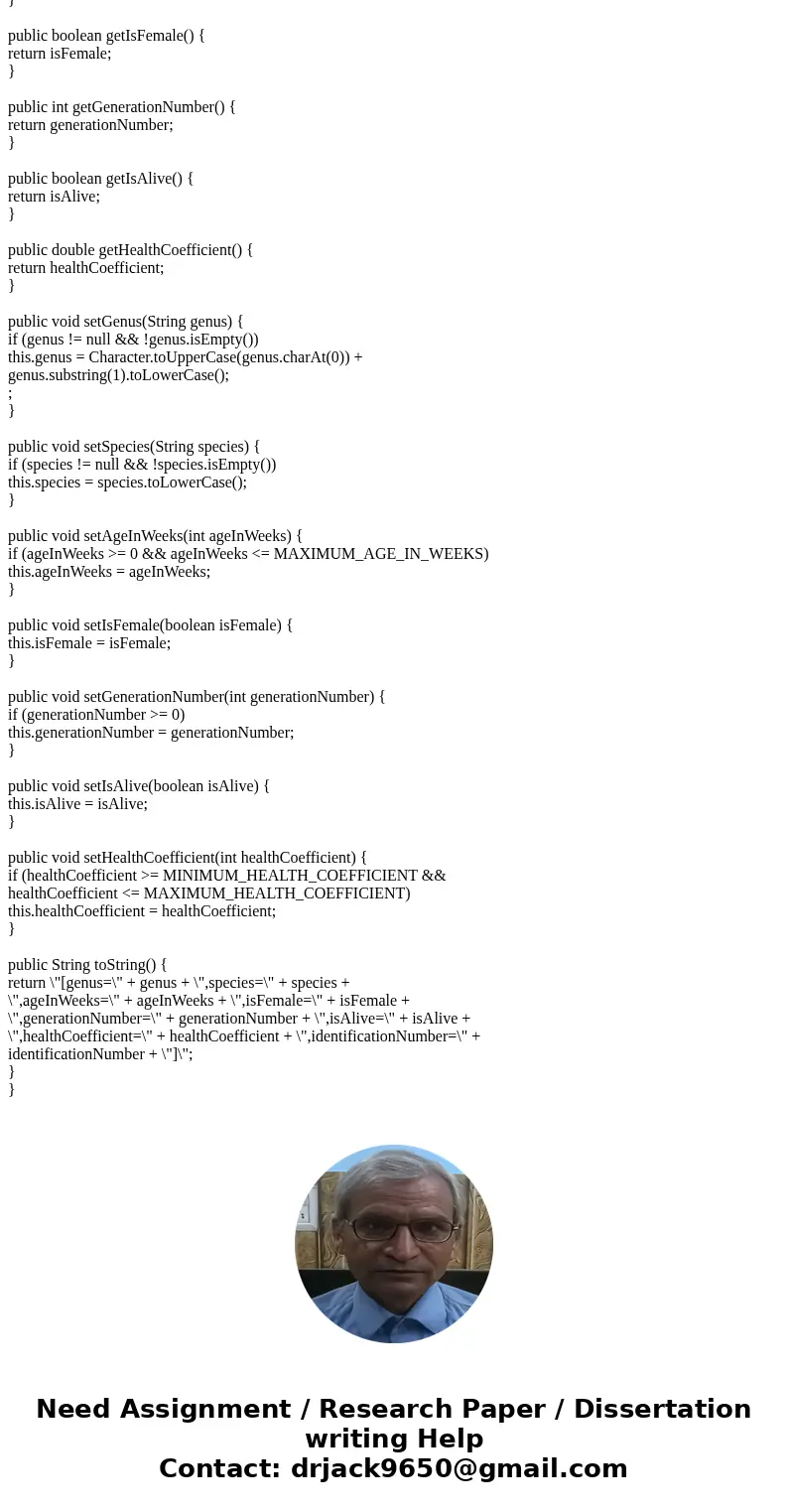 You must implement a class called Guppy which contains the following elements: 1. The following nine public symbolic constants. Use these variable names and dat You must implement a class called Guppy which contains the following elements: 1. The following nine public symbolic constants. Use these variable names and dat