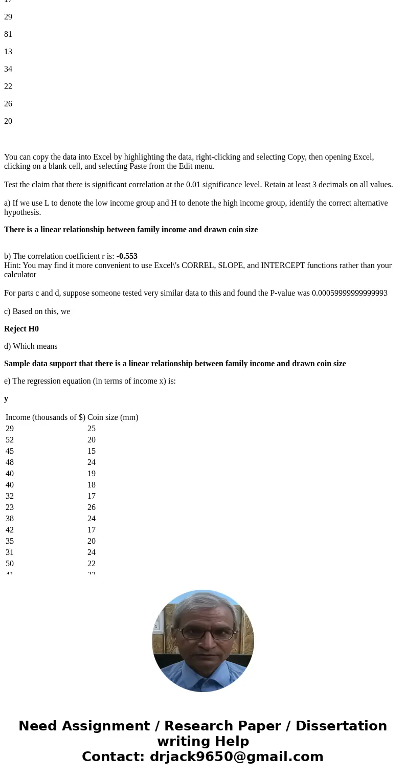 7.To best answer our original question, it might make the most sense to test for significant correlation between income and drawn nickel size. Incomes (in thous 7.To best answer our original question, it might make the most sense to test for significant correlation between income and drawn nickel size. Incomes (in thous