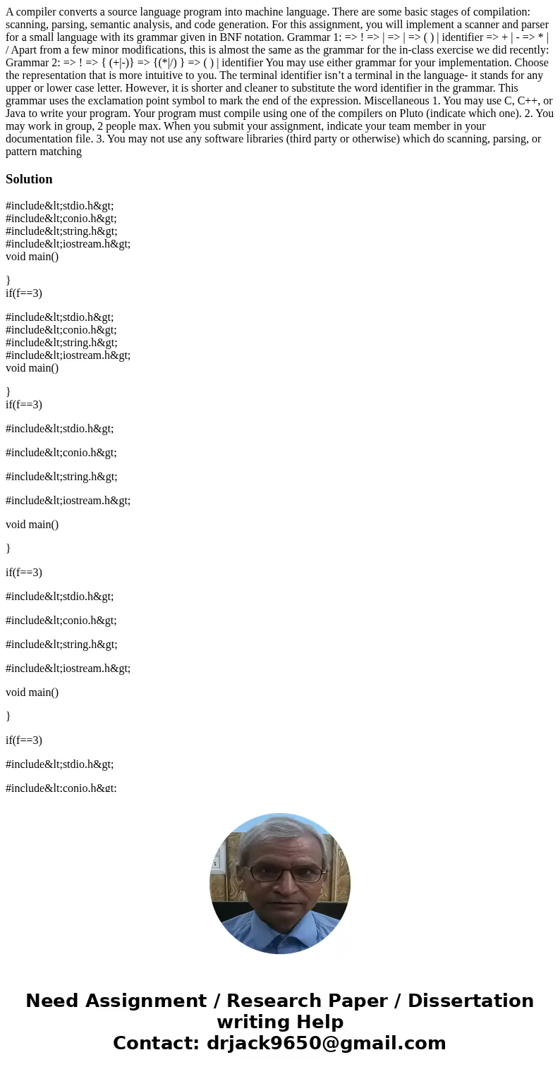 A compiler converts a source language program into machine language. There are some basic stages of compilation: scanning, parsing, semantic analysis, and code  A compiler converts a source language program into machine language. There are some basic stages of compilation: scanning, parsing, semantic analysis, and code