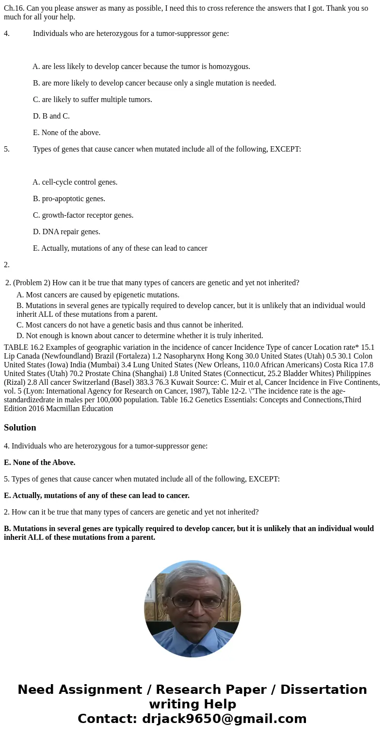 Ch.16. Can you please answer as many as possible, I need this to cross reference the answers that I got. Thank you so much for all your help. 4. Individuals who Ch.16. Can you please answer as many as possible, I need this to cross reference the answers that I got. Thank you so much for all your help. 4. Individuals who
