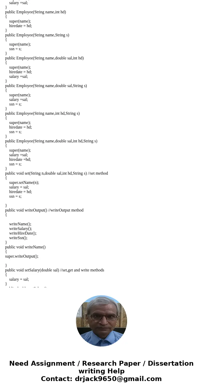 define a class name Employee whose objects are records for employee. Derive this class from the class person given in the listing 8.1. An employee record inheri define a class name Employee whose objects are records for employee. Derive this class from the class person given in the listing 8.1. An employee record inheri
