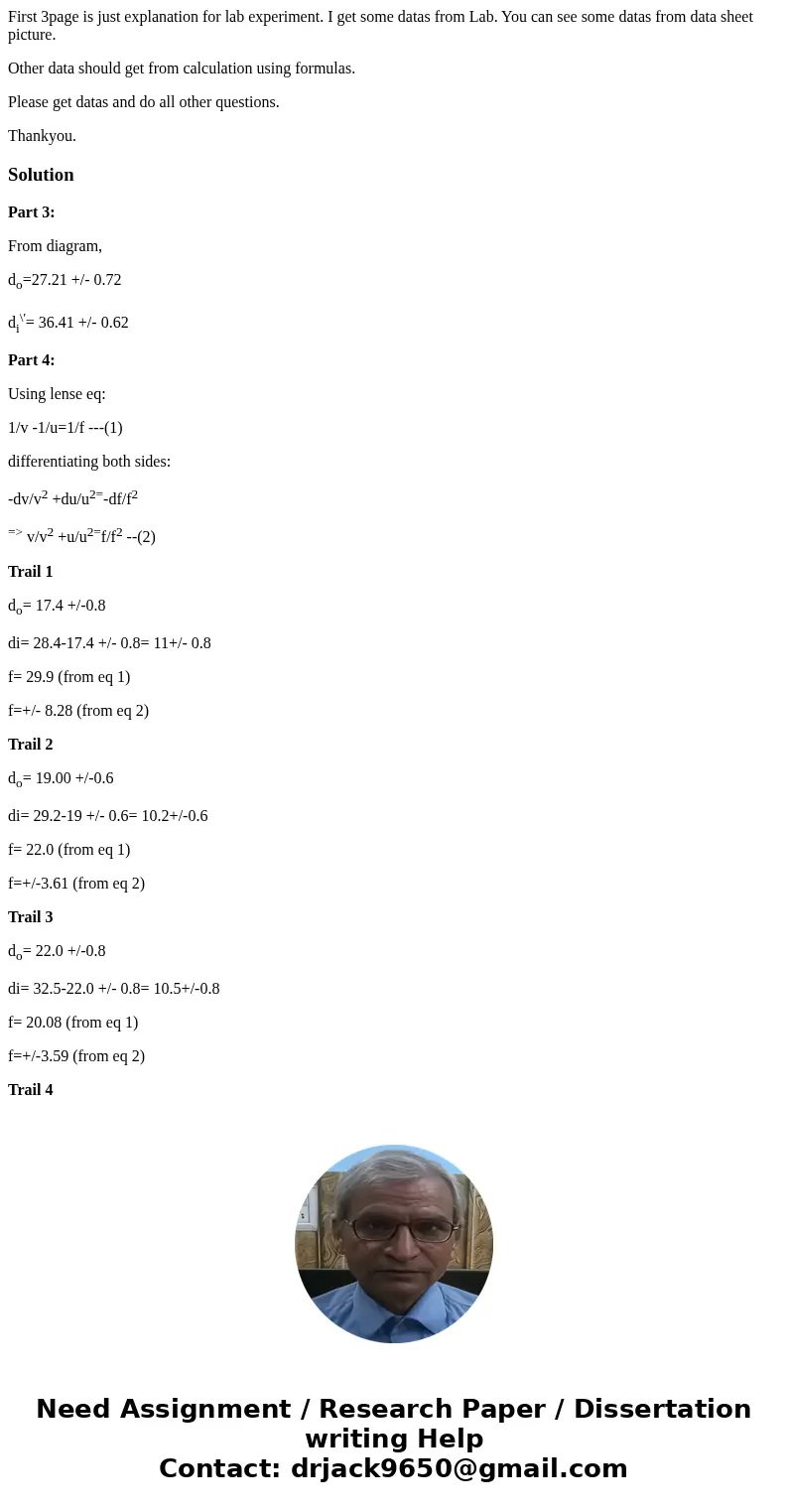 First 3page is just explanation for lab experiment. I get some datas from Lab. You can see some datas from data sheet picture. Other data should get from calcul First 3page is just explanation for lab experiment. I get some datas from Lab. You can see some datas from data sheet picture. Other data should get from calcul