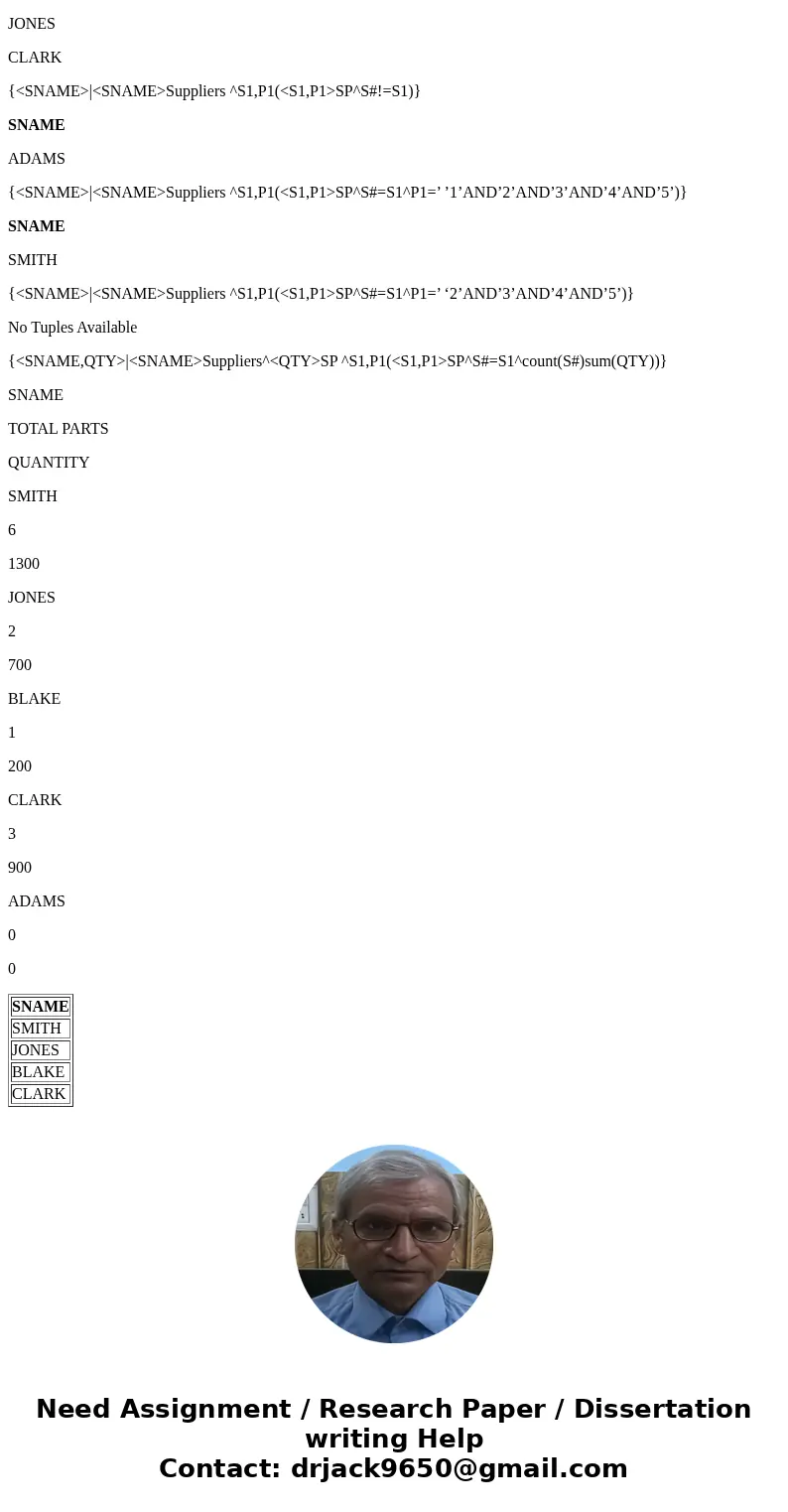 Get the part names that Adams provides. Get supplier names for suppliers who supply part P2. Get supplier names and the quantity of parts supplied. Get supplier Get the part names that Adams provides. Get supplier names for suppliers who supply part P2. Get supplier names and the quantity of parts supplied. Get supplier