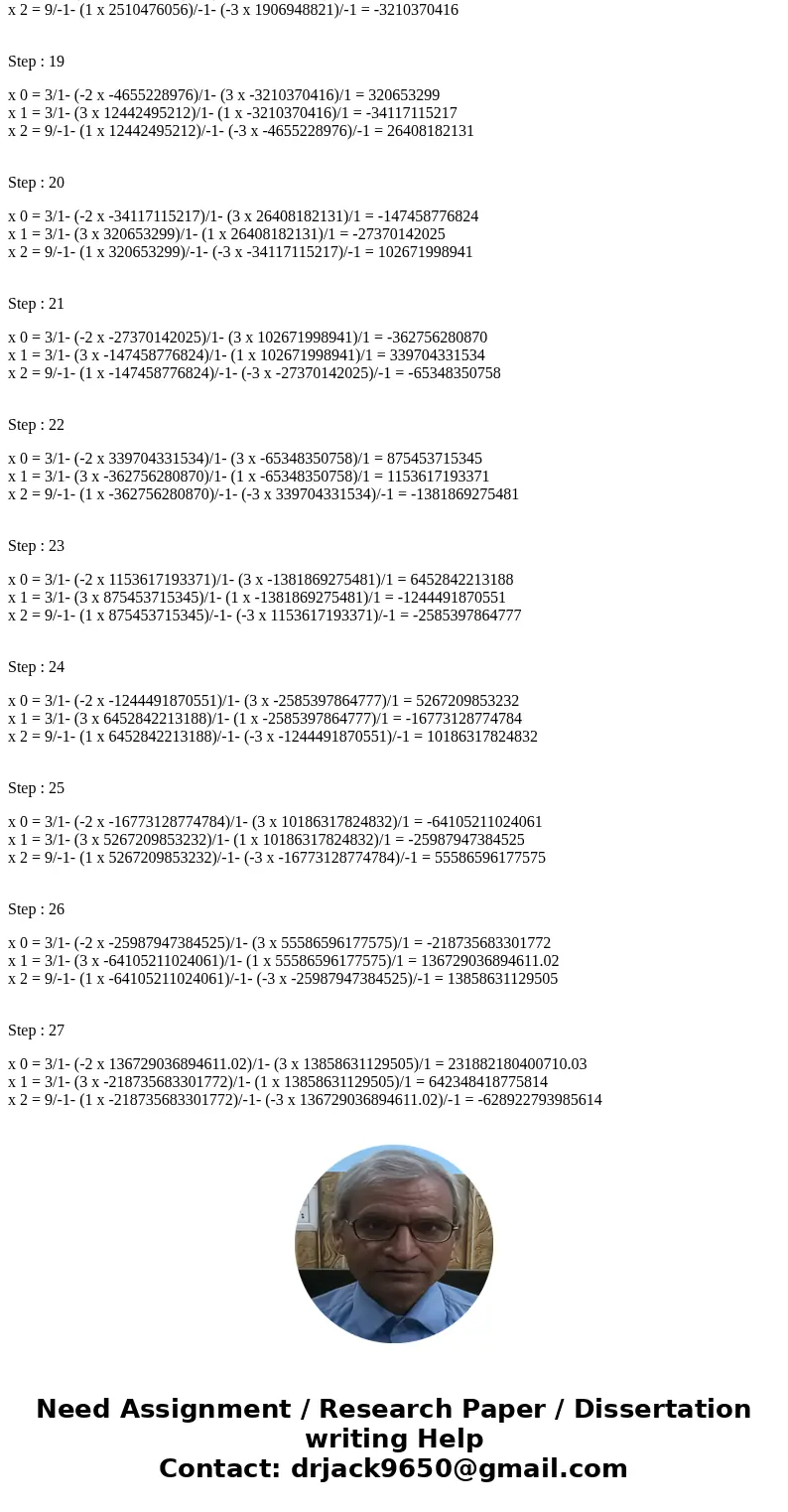Given the system of equations: x-1 - 2_2 + 3x_3 = 3 3x_1 + x_2 + x_3 = 3 x_1 - 3x_2 - x_3 = 9 Solve variables using Gauss-Seidel method. Show equations used fo  Given the system of equations: x-1 - 2_2 + 3x_3 = 3 3x_1 + x_2 + x_3 = 3 x_1 - 3x_2 - x_3 = 9 Solve variables using Gauss-Seidel method. Show equations used fo