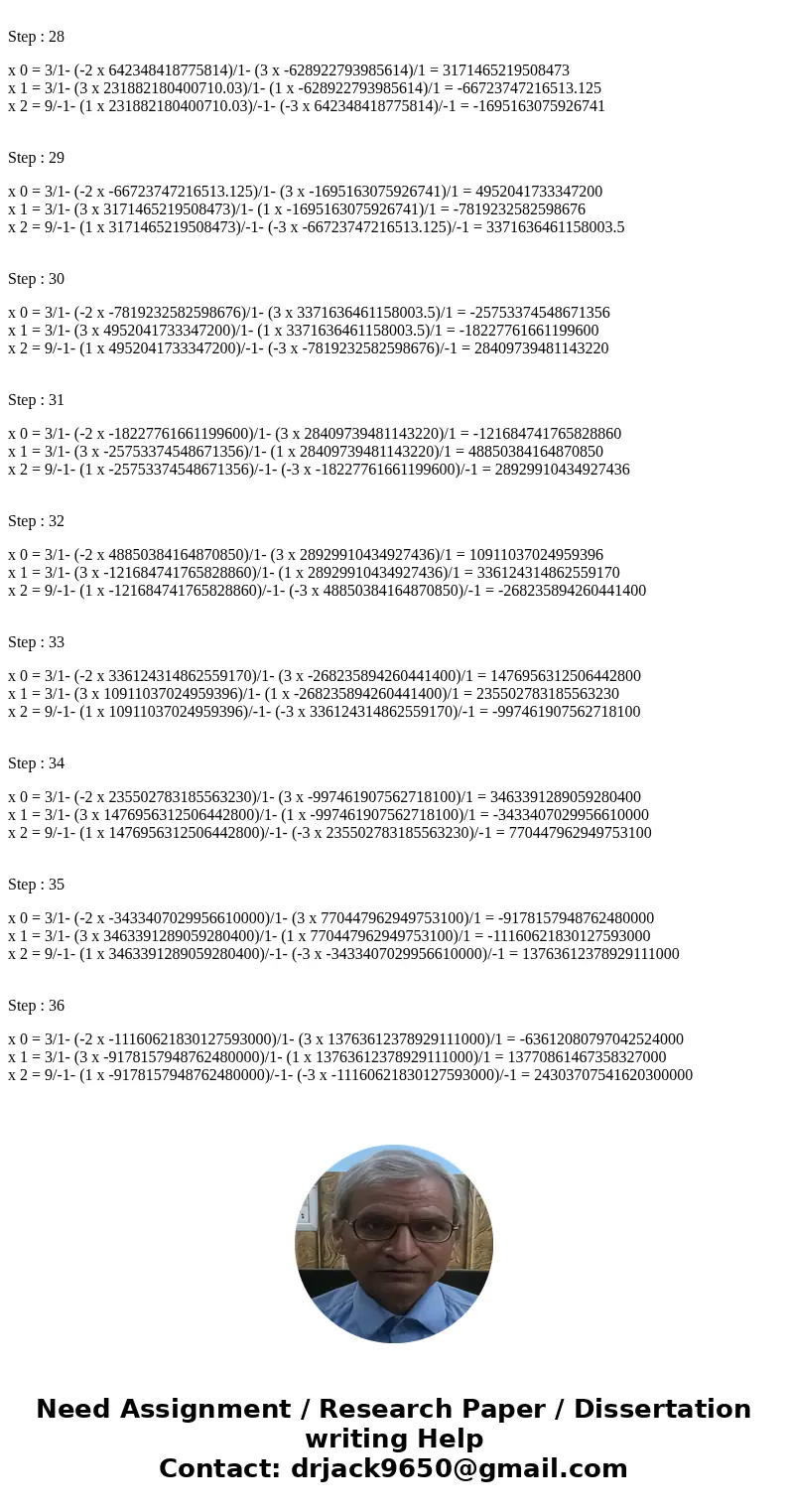 Given the system of equations: x-1 - 2_2 + 3x_3 = 3 3x_1 + x_2 + x_3 = 3 x_1 - 3x_2 - x_3 = 9 Solve variables using Gauss-Seidel method. Show equations used fo  Given the system of equations: x-1 - 2_2 + 3x_3 = 3 3x_1 + x_2 + x_3 = 3 x_1 - 3x_2 - x_3 = 9 Solve variables using Gauss-Seidel method. Show equations used fo
