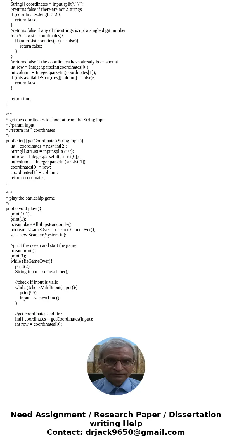 i have a runable code below that works with just guessing where the ships are. i need help editing this code to be able to have a player play against computer a i have a runable code below that works with just guessing where the ships are. i need help editing this code to be able to have a player play against computer a