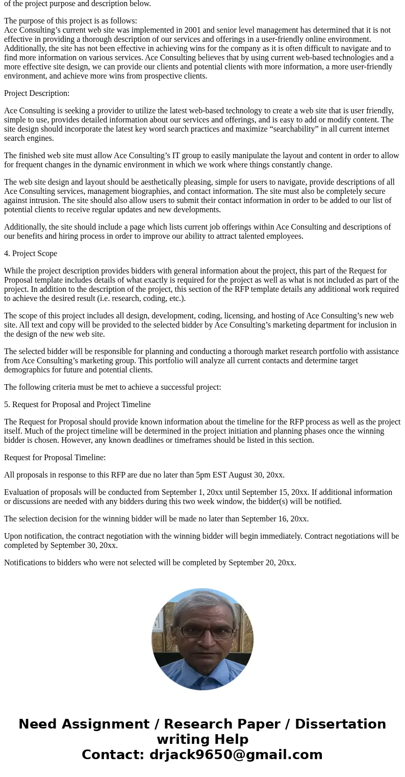 I need a sample Request for Proposal Additionally, please adhere to common project management format for dates (month day, year or mm/dd/yyyy) and monetary amou I need a sample Request for Proposal Additionally, please adhere to common project management format for dates (month day, year or mm/dd/yyyy) and monetary amou