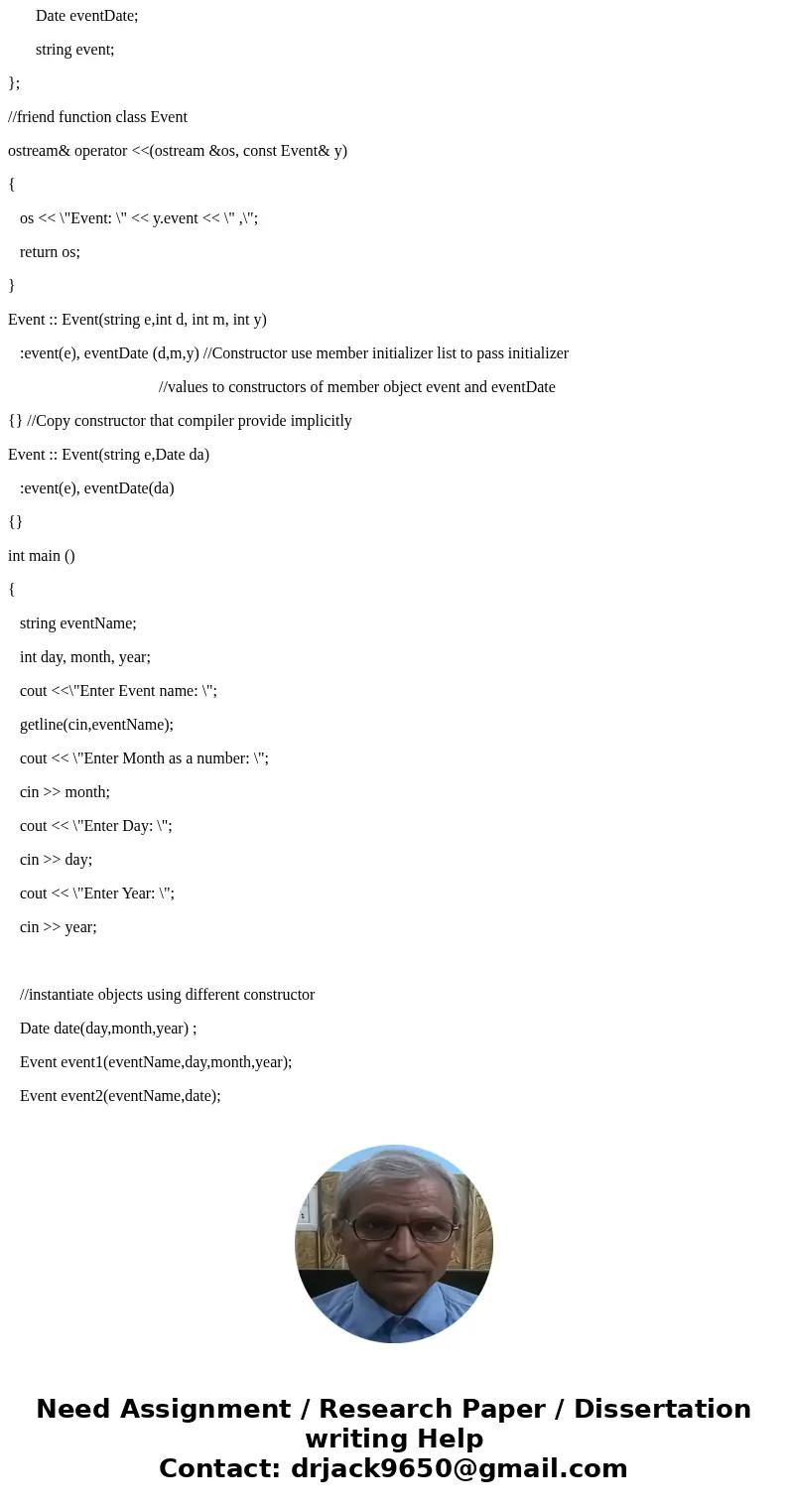 I want my out put to be like this cout << event1 << endl; cout << event2 << endl; #=============================== #include <iostream I want my out put to be like this cout << event1 << endl; cout << event2 << endl; #=============================== #include <iostream