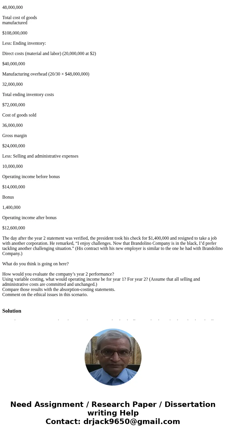  INCENTIVE TO OVERPRODUCE INVENTORY The absorption of fixed overhead costs as part of the cost of inventory on the balance sheet presents ethical challenges bec