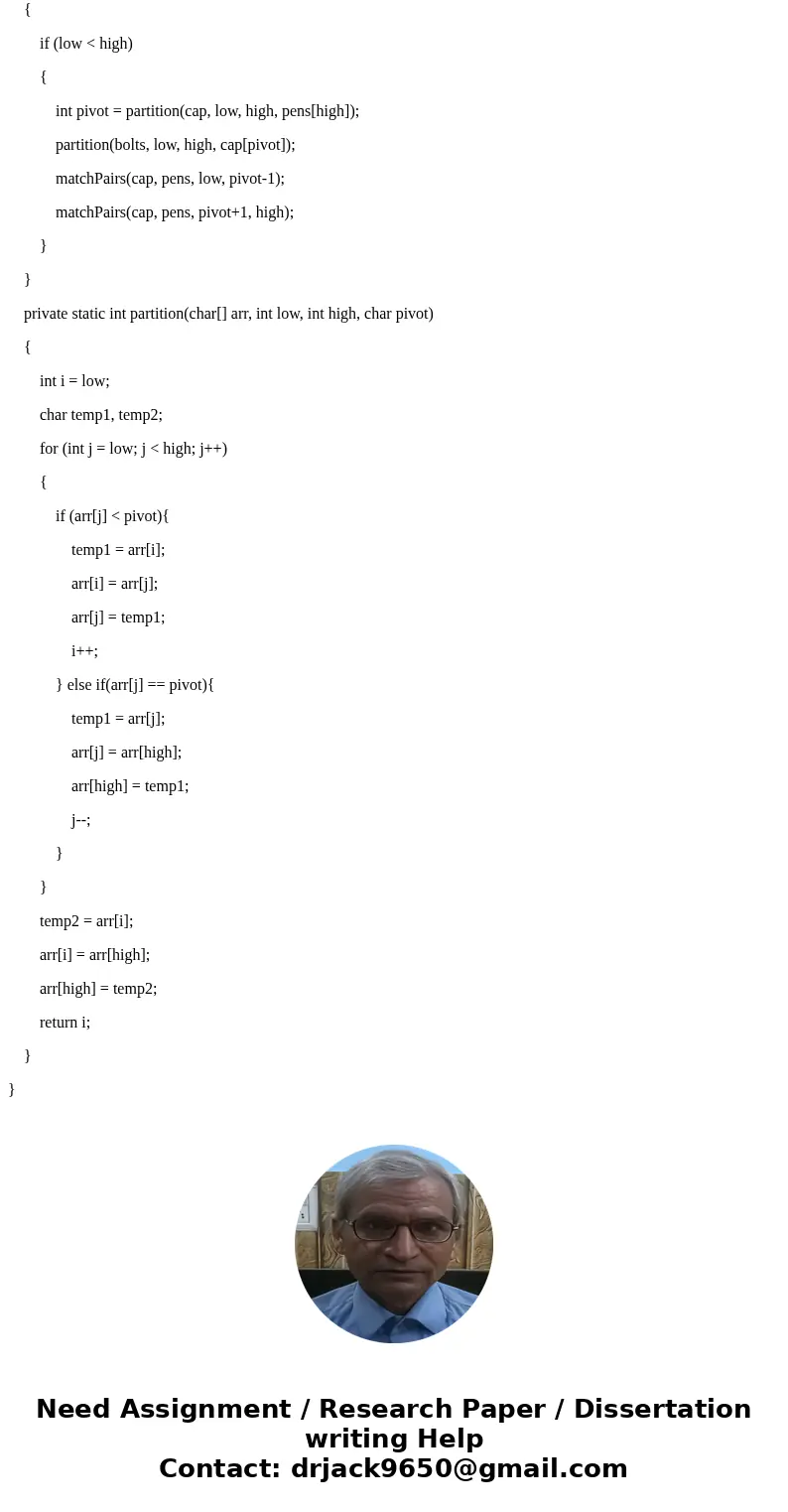 It\'s related to quick sort. Pens and caps. You have a mixed pile of pens and caps and need to quickly find the corresponding pairs of pens and caps. Each pen m It\'s related to quick sort. Pens and caps. You have a mixed pile of pens and caps and need to quickly find the corresponding pairs of pens and caps. Each pen m