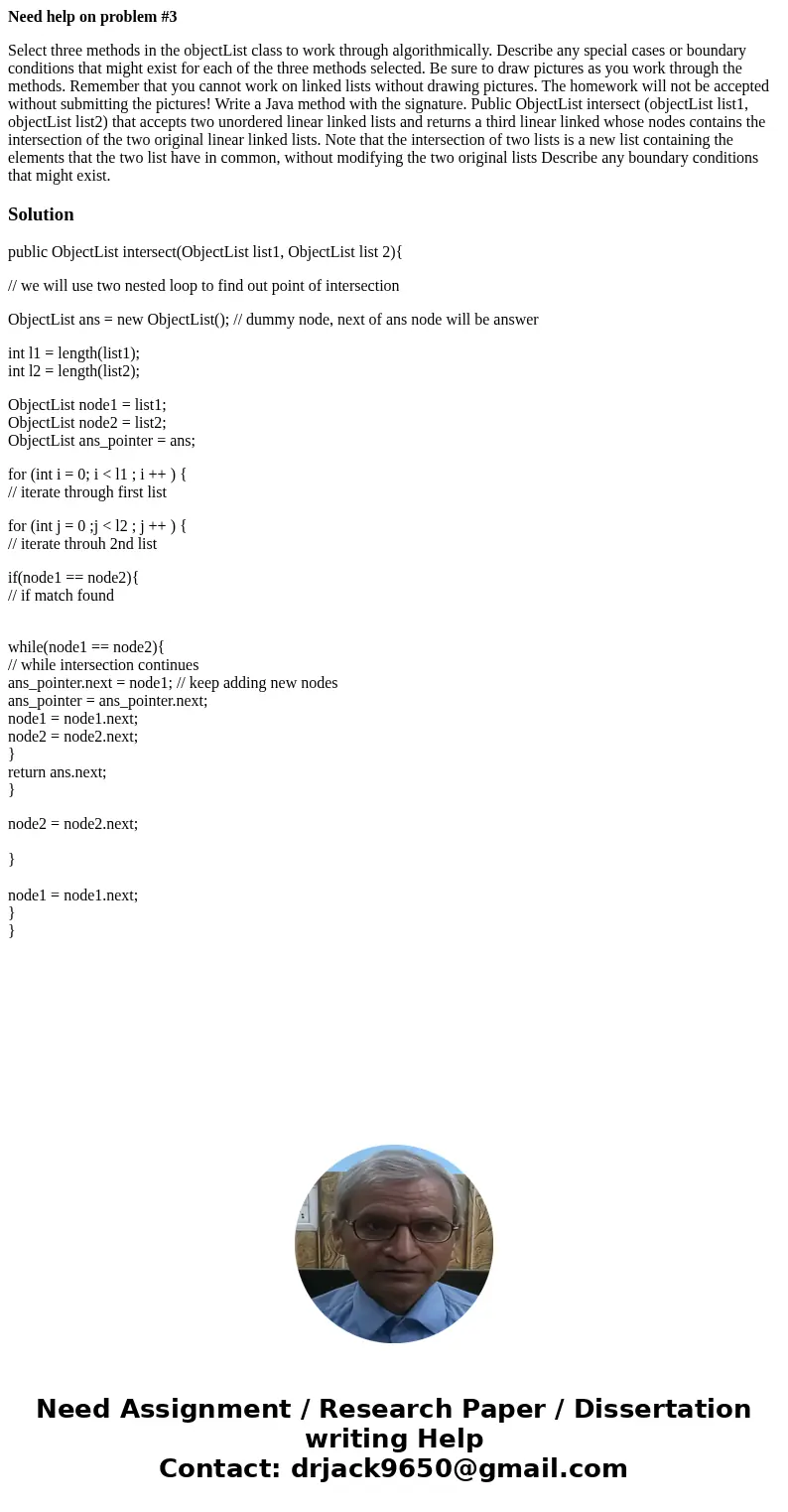 Need help on problem #3 Select three methods in the objectList class to work through algorithmically. Describe any special cases or boundary conditions that mig Need help on problem #3 Select three methods in the objectList class to work through algorithmically. Describe any special cases or boundary conditions that mig