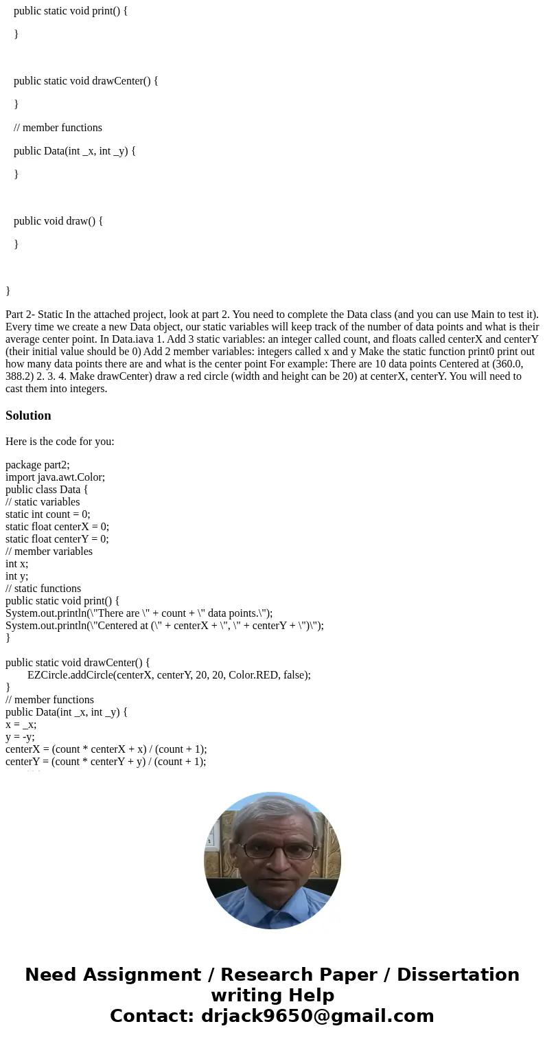 please send edited code. I have posted this a few times with lots of incorrect feedback. Main.java package part2; import java.util.Random; public class Main { s please send edited code. I have posted this a few times with lots of incorrect feedback. Main.java package part2; import java.util.Random; public class Main { s