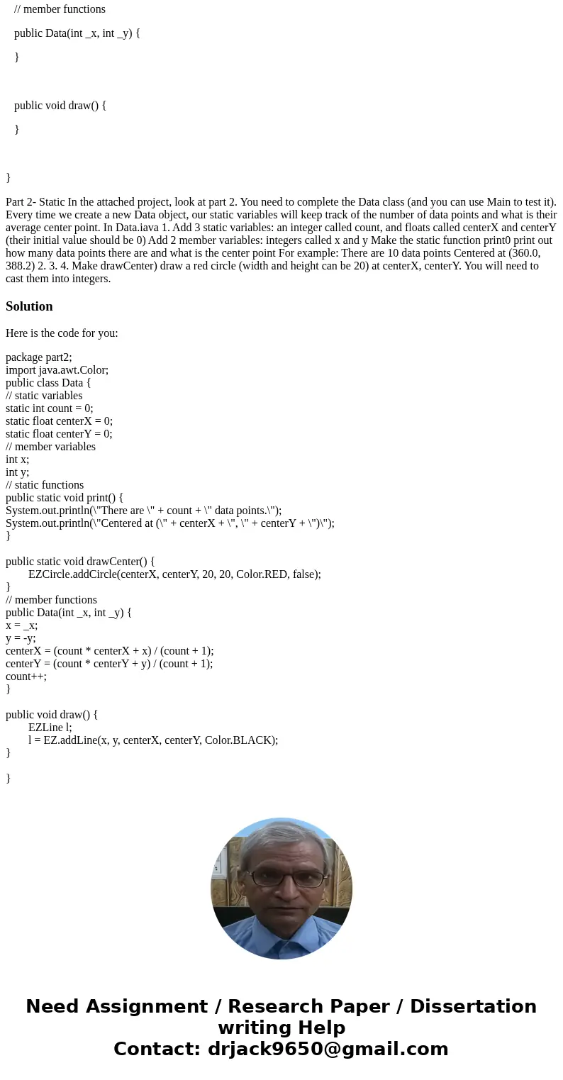 please send edited code. I have posted this a few times with lots of incorrect feedback. Main.java package part2; import java.util.Random; public class Main { s please send edited code. I have posted this a few times with lots of incorrect feedback. Main.java package part2; import java.util.Random; public class Main { s