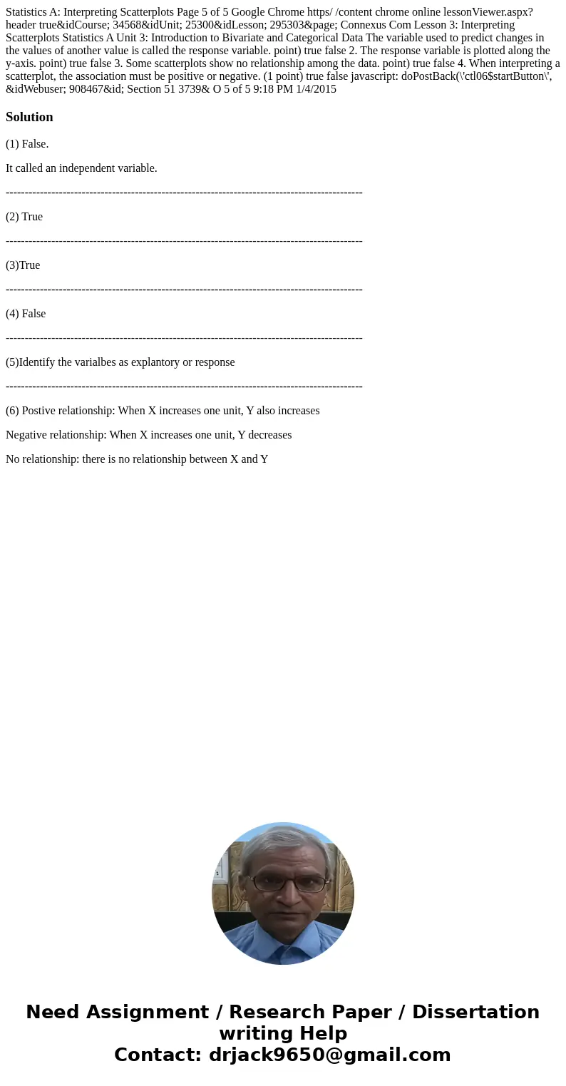 Statistics A: Interpreting Scatterplots Page 5 of 5 Google Chrome https/ /content chrome online lessonViewer.aspx?header true&idCourse; 34568&idUnit; 2  Statistics A: Interpreting Scatterplots Page 5 of 5 Google Chrome https/ /content chrome online lessonViewer.aspx?header true&idCourse; 34568&idUnit; 2