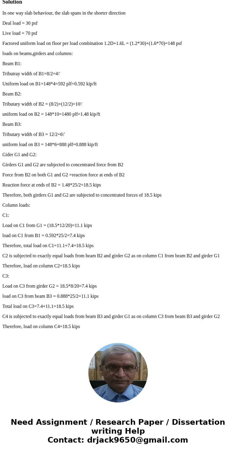 The floor framing plan shown in the figure below is subject to uniform distributed loads of: D = 30 psf, L = 70 psf. Determine the factored loading for each bea The floor framing plan shown in the figure below is subject to uniform distributed loads of: D = 30 psf, L = 70 psf. Determine the factored loading for each bea