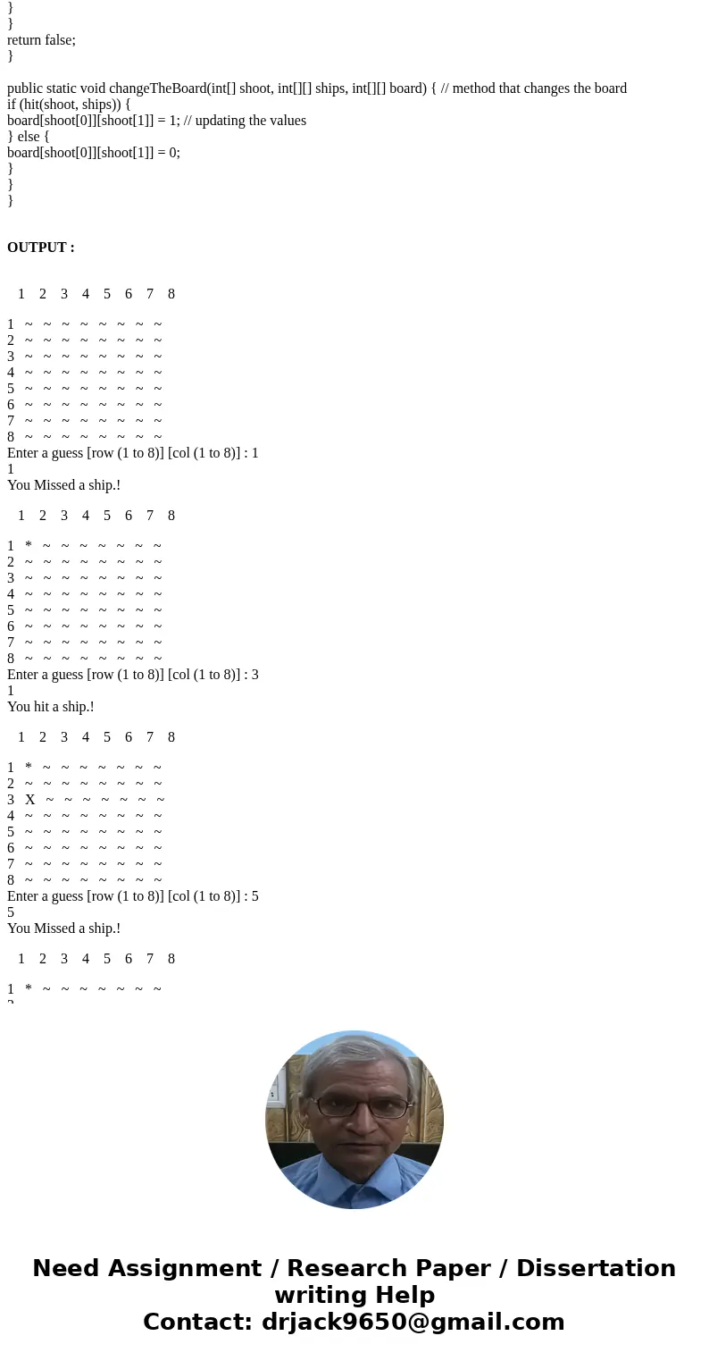 Write a program in java in which you will build the“Sink theShipsGame”. The Game has a8 x 8 grid and threeships. Each ship takes up exactly three cells. In the 