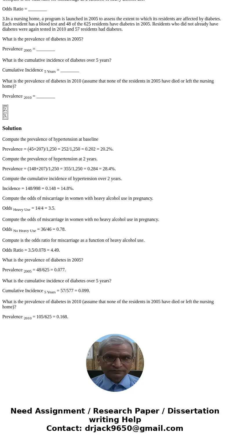 2. 3. 1.A cohort study is conducted to assess the association between clinical characteristics and the risk of stroke. The study involves n=1,250 participants w 2. 3. 1.A cohort study is conducted to assess the association between clinical characteristics and the risk of stroke. The study involves n=1,250 participants w