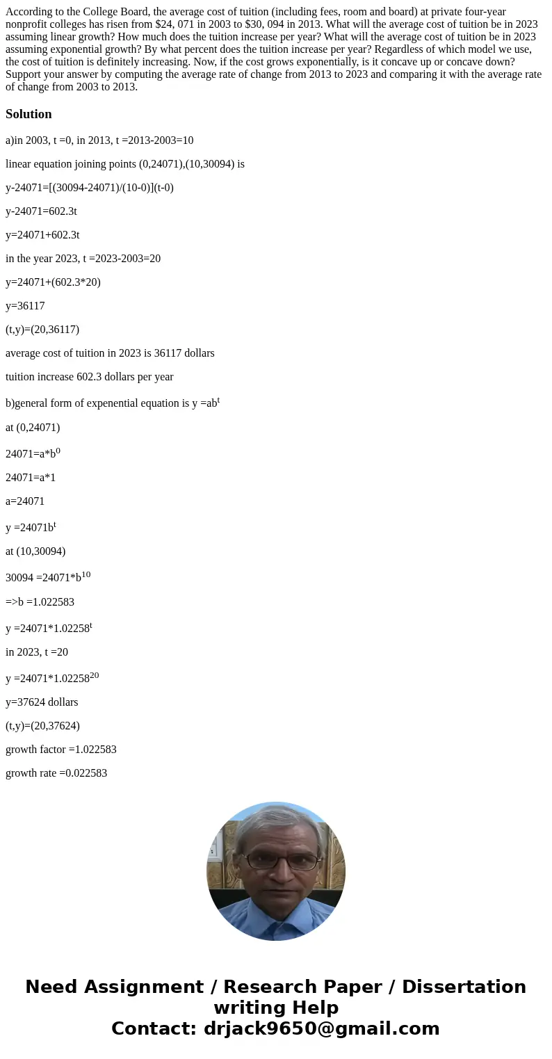 According to the College Board, the average cost of tuition (including fees, room and board) at private four-year nonprofit colleges has risen from $24, 071 in  According to the College Board, the average cost of tuition (including fees, room and board) at private four-year nonprofit colleges has risen from $24, 071 in