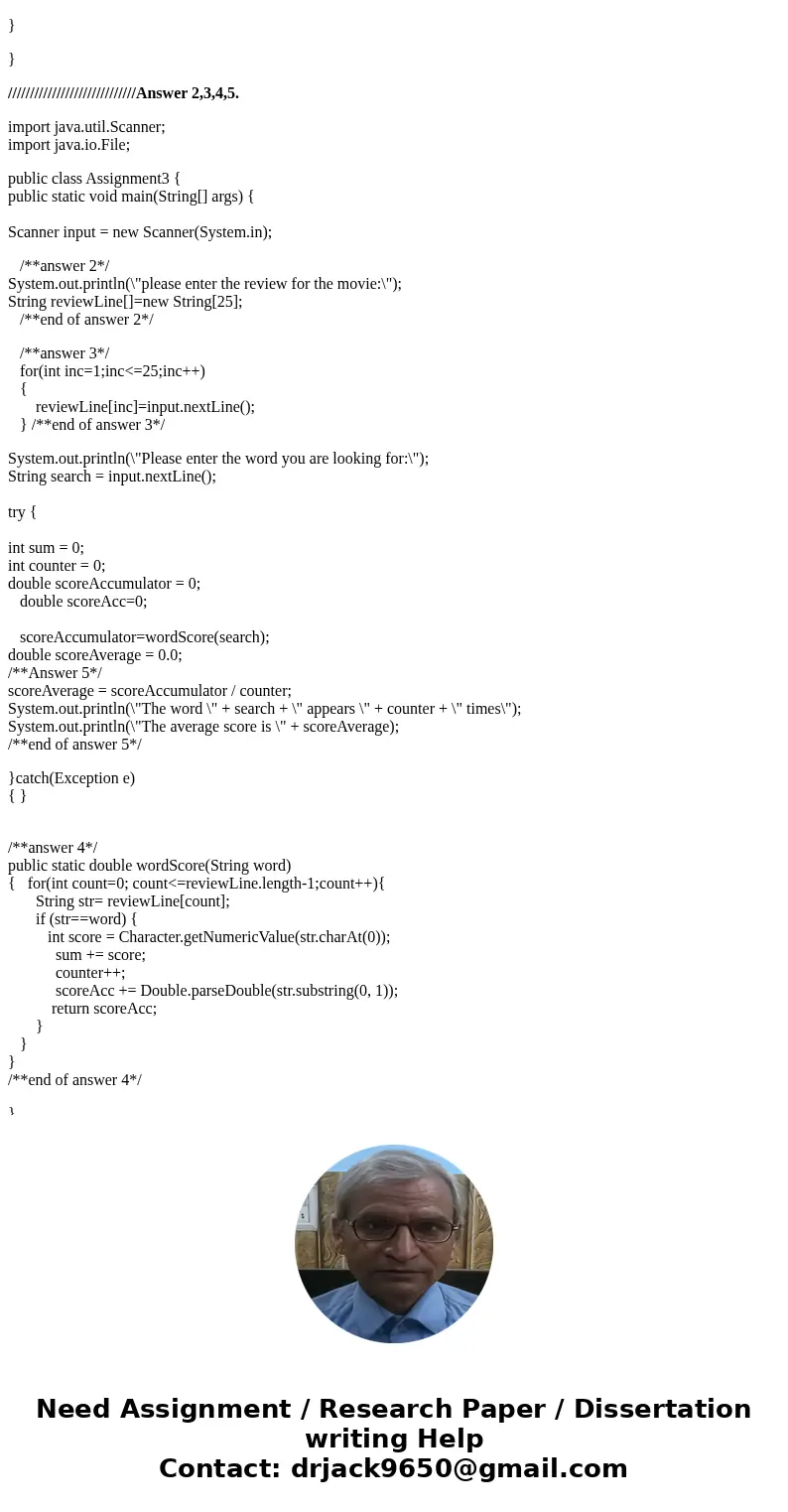 And here is the JGRASP Java code for part 1 import java.util.Scanner; import java.io.File; public class Assignment3 { public static void main(String[] args) { S