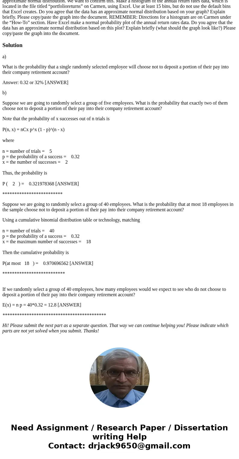 Background Information: A local real-estate company invests in retirement accounts for all full-time employees. The company automatically deposits an amount equ Background Information: A local real-estate company invests in retirement accounts for all full-time employees. The company automatically deposits an amount equ