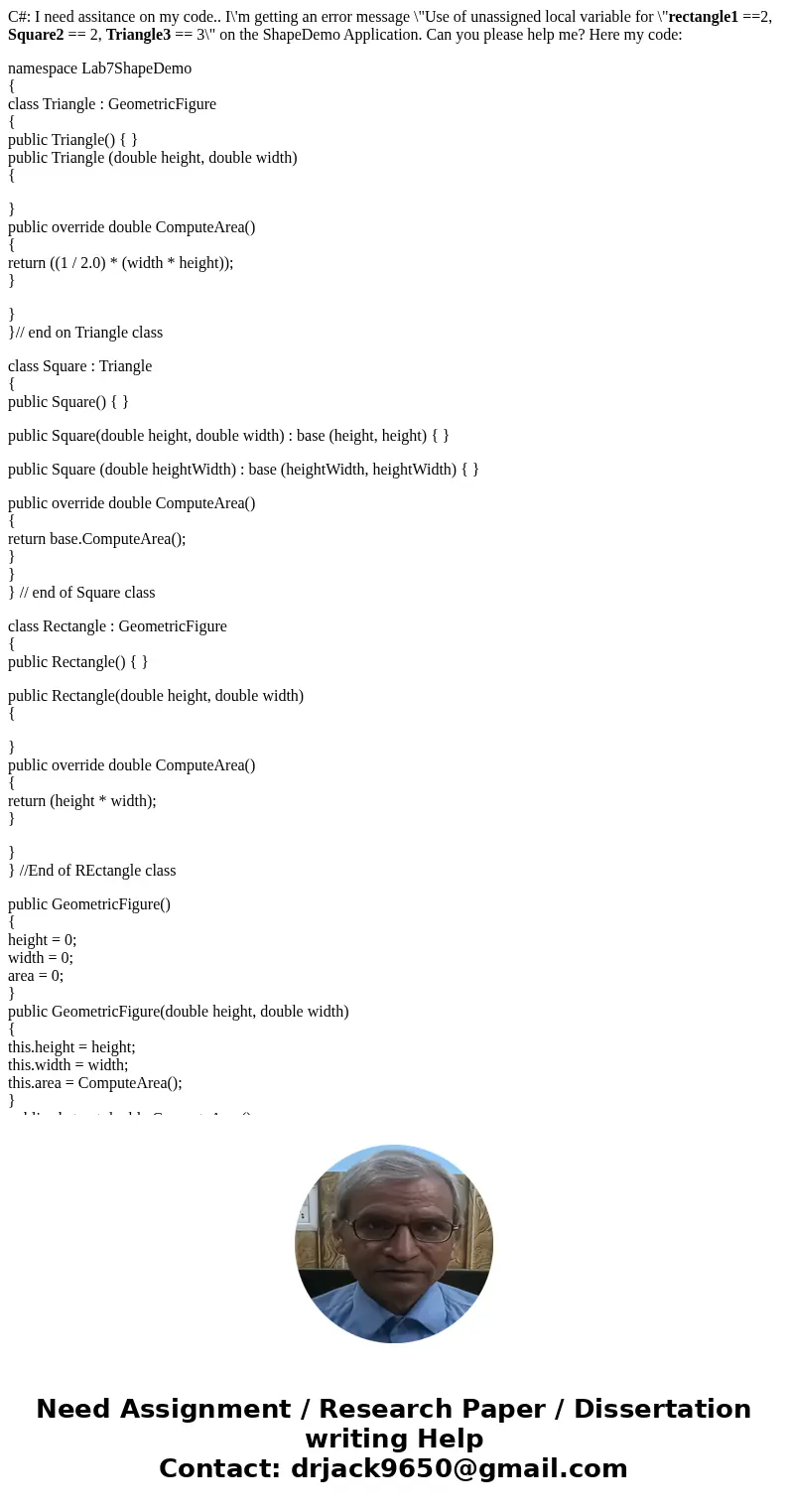 C#: I need assitance on my code.. I\'m getting an error message \ C#: I need assitance on my code.. I\'m getting an error message \