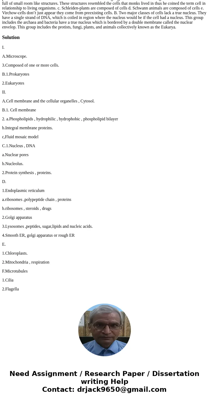  |Chapter 4 A tour of the Cell L Introduction A. The development of the has allowed us to study cells and their processes i. Terminology a. Resolution is the ab