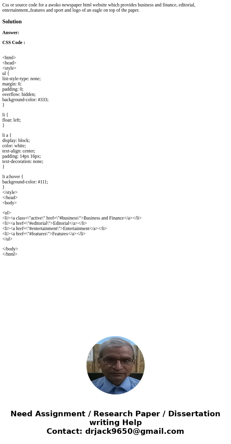 Css or source code for a awoko newspaper html website which provides business and finance, editorial, entertainment.,features and sport and logo of an eagle on  Css or source code for a awoko newspaper html website which provides business and finance, editorial, entertainment.,features and sport and logo of an eagle on
