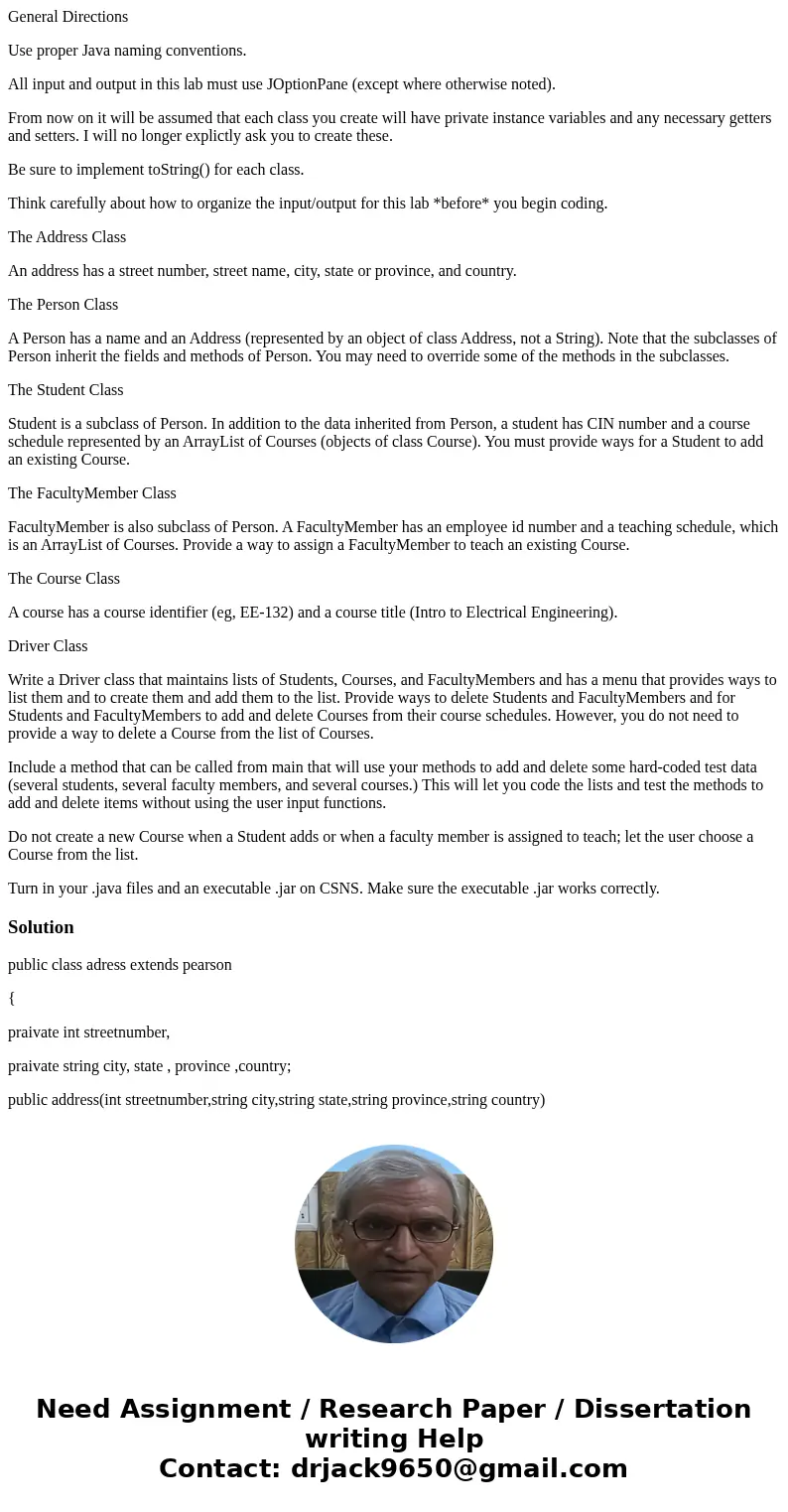 General Directions Use proper Java naming conventions. All input and output in this lab must use JOptionPane (except where otherwise noted). From now on it will General Directions Use proper Java naming conventions. All input and output in this lab must use JOptionPane (except where otherwise noted). From now on it will