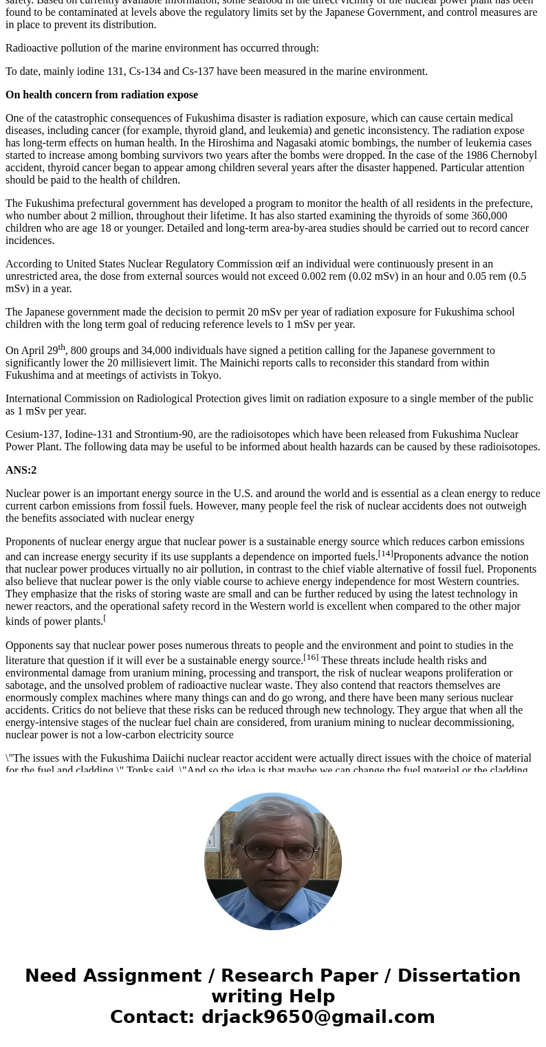 Given the March 2011 Japan earthquake, what kind of air pollution problems has developed from it? Has this incident changed your views on nuclear energy as a vi Given the March 2011 Japan earthquake, what kind of air pollution problems has developed from it? Has this incident changed your views on nuclear energy as a vi