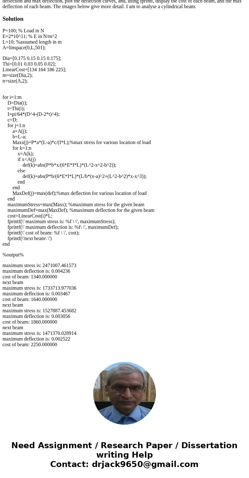 I\'m stuck on my MATLAB project. Using the information given, write a code in MATLAB that shows that you: calculated the moment of inertia, calculate the maximu I\'m stuck on my MATLAB project. Using the information given, write a code in MATLAB that shows that you: calculated the moment of inertia, calculate the maximu
