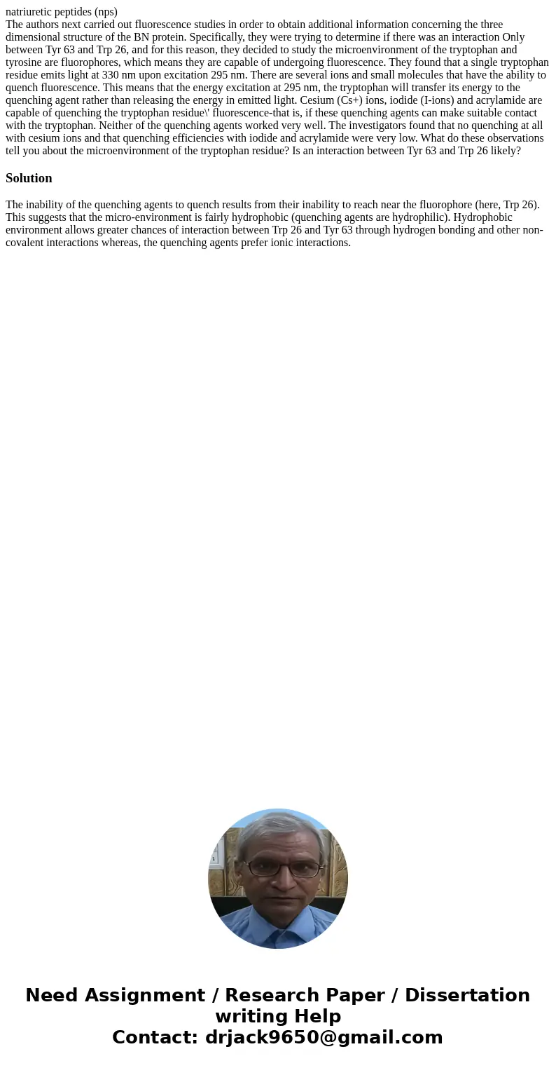natriuretic peptides (nps) The authors next carried out fluorescence studies in order to obtain additional information concerning the three dimensional structur natriuretic peptides (nps) The authors next carried out fluorescence studies in order to obtain additional information concerning the three dimensional structur