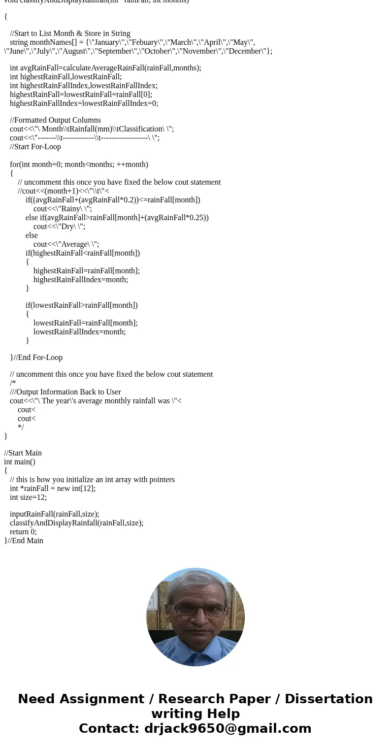 Rewrite lab assignment 7 using pointer to allocate the array memory. #include<iostream> #include<fstream> #include<iomanip> using namespace st