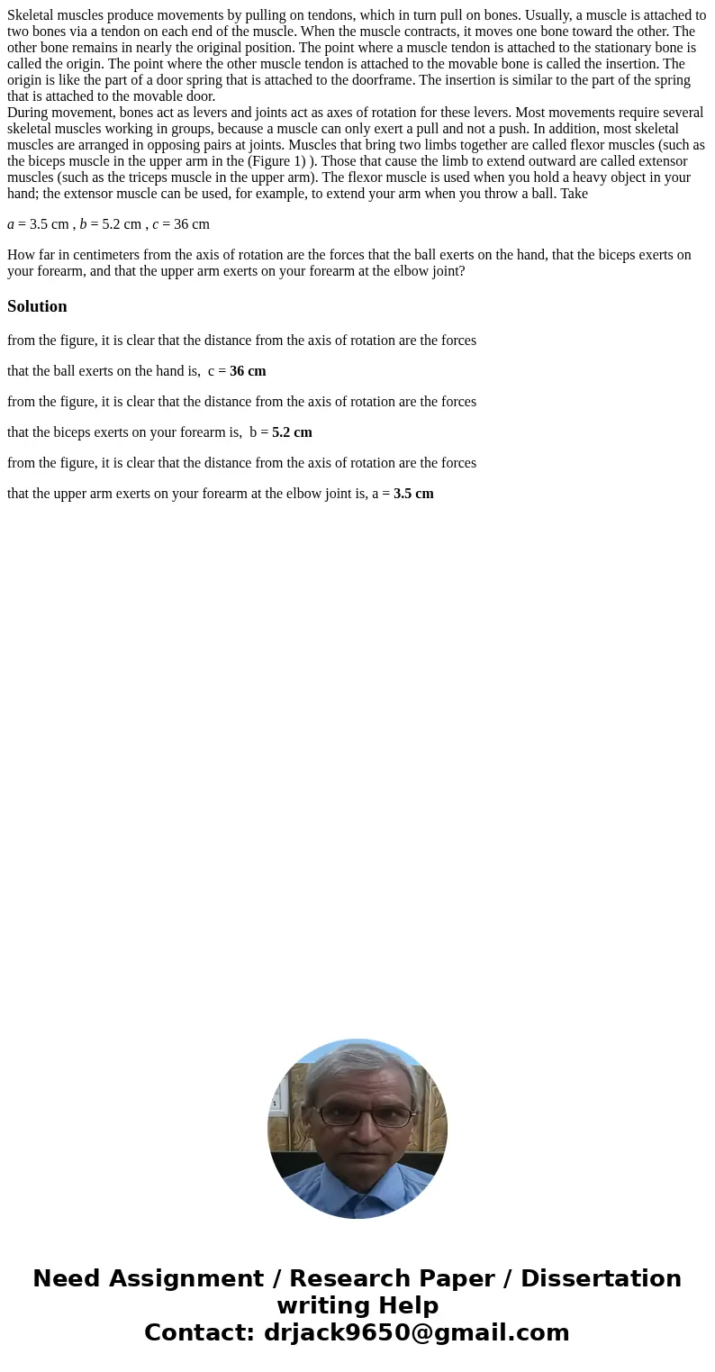 Skeletal muscles produce movements by pulling on tendons, which in turn pull on bones. Usually, a muscle is attached to two bones via a tendon on each end of th