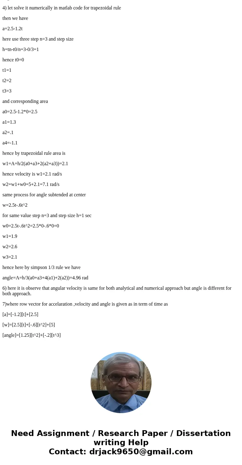  The angular acceleration of the line L relative to the line L_0 is given as a function of time by alpha = 2.5 - 1.2/rad/s. At t = 0. theta = 0 and the angular 