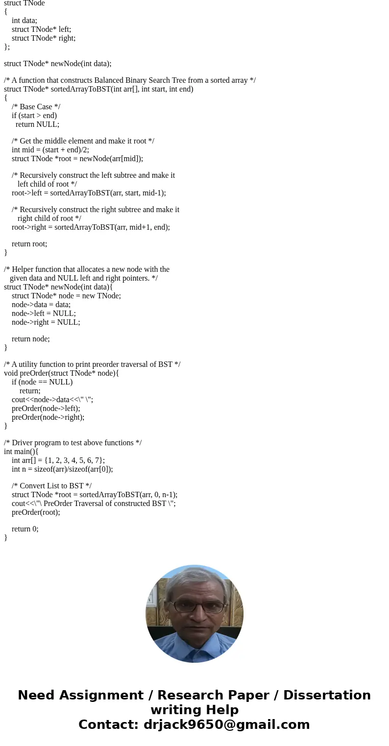 The goal of this assignment is to reinforce the tree data structure in C++. Specifically, the assignment is to do the following: Binary search trees have their  The goal of this assignment is to reinforce the tree data structure in C++. Specifically, the assignment is to do the following: Binary search trees have their