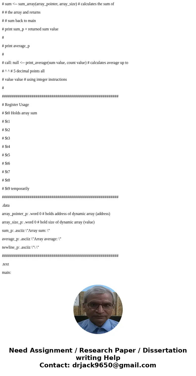 Write a Assembly Language(MIPS) code, following: ########################################################### # Dynamic array # # Description: # Declare two word Write a Assembly Language(MIPS) code, following: ########################################################### # Dynamic array # # Description: # Declare two word